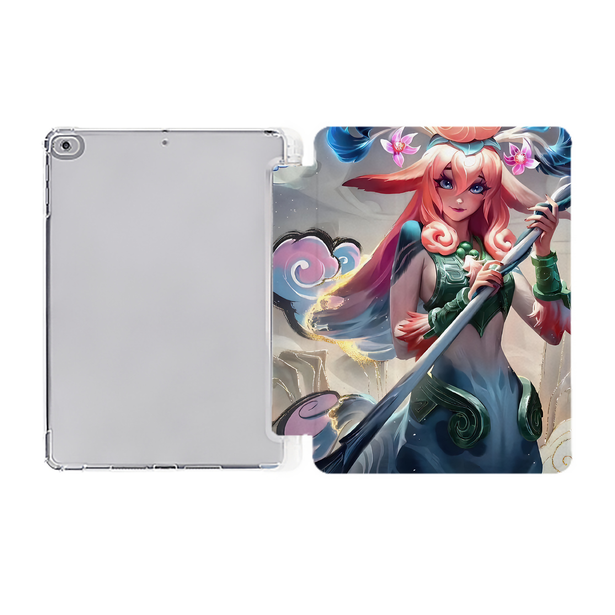 （画像用） リーグ・オブ・レジェンド League of Legends LOL IPad ケース ペン収納付き 三つ折りスタンド PUレザー×シリコン 対応機種9.5/10.5/10.9インチ